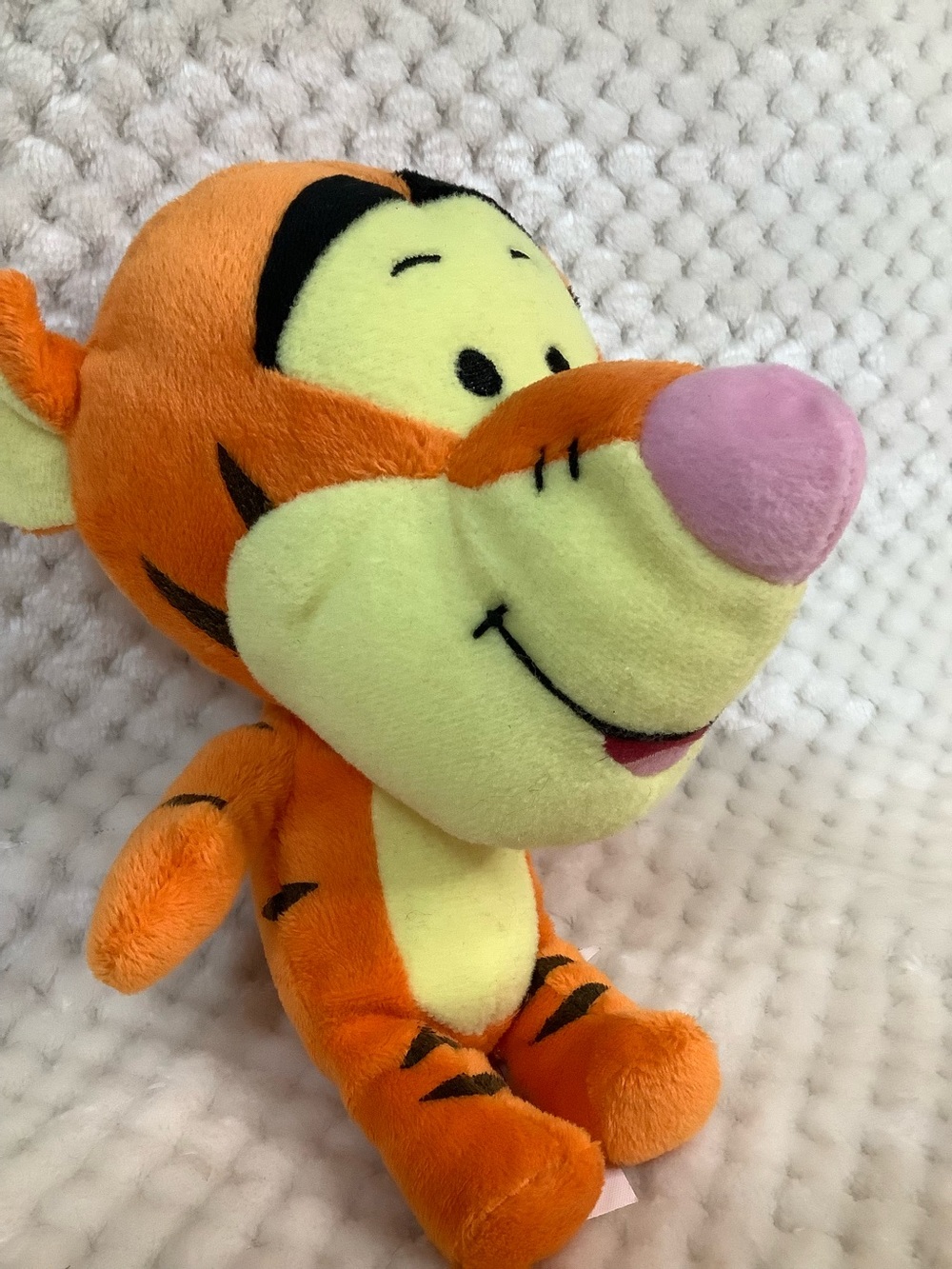 Disney Orange Tigger Plush Big Head with Pink Nose Stuffed Animal Toy - Picture 12 of 14